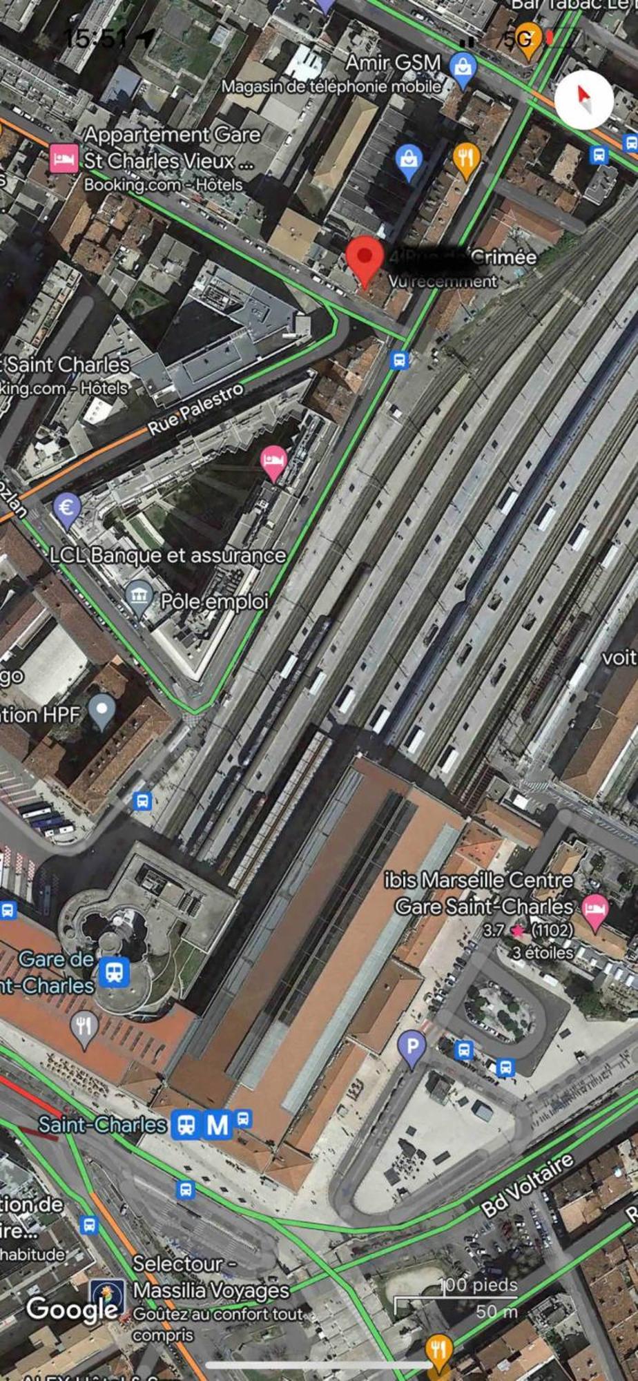 Gare Saint Charles Tgv 6 Personnes Lägenhet Marseille Exteriör bild