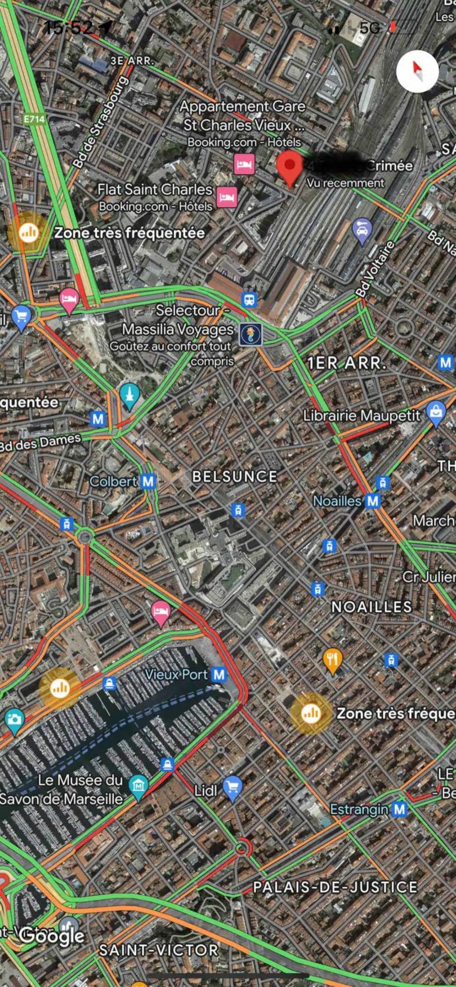 Gare Saint Charles Tgv 6 Personnes Lägenhet Marseille Exteriör bild